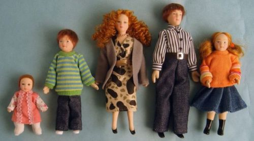 modern dolls house family